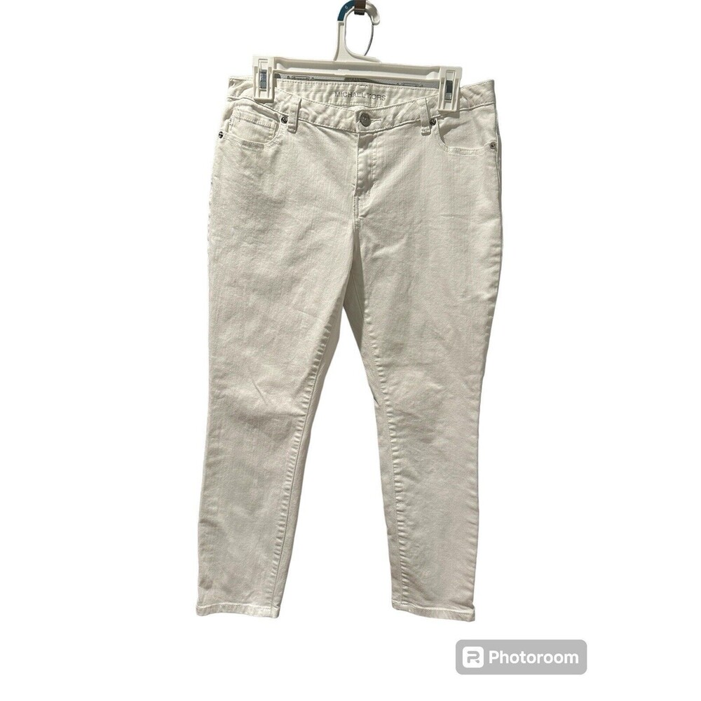 Michael Kors White Stretch Pants RN 111818 CA 45885 Used Women's Size 6